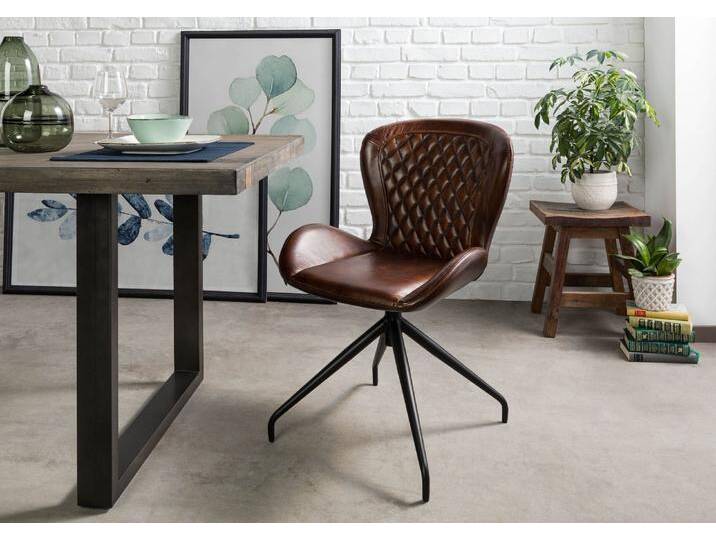 Stuhl Echtleder 61x52x86 braun IRON LABEL #112 Stuhl Echtleder 61x52x86 braun IRON LABEL #112 von MASSIVMOEBEL24