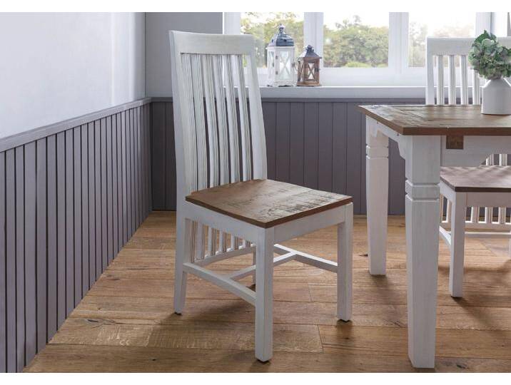 Stuhl Mango 45x51x108 weiß lackiert TOULOUSE #113 von MASSIVMOEBEL24