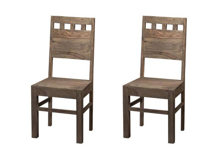 Stuhl Sheesham 45x45x100 grau geölt NATURE GREY,#120, 2er Set Stuhl Sheesham 45x45x100 grau geölt NATURE GREY,#120, 2er Set von MASSIVMOEBEL24