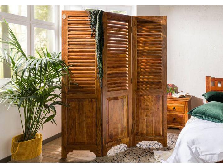 Trennwand Akazie 141x3x175 honig  lackiert OXFORD #0520 von MASSIVMOEBEL24