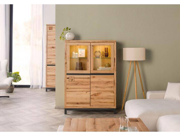 Vitrine Kernbuche 103x40x148 natur geölt VILLANDERS #102 von MASSIVMOEBEL24