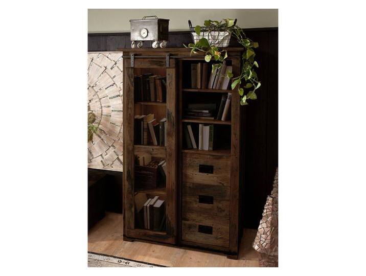 Vitrine Mango 100x45x175 braun lackiert RAILWAY #426 von MASSIVMOEBEL24