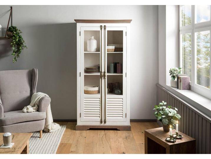 Vitrine Mango 97x45x190 weiß lackiert TOULOUSE #101 Vitrine Mango 97x45x190 weiß lackiert TOULOUSE #101 von MASSIVMOEBEL24