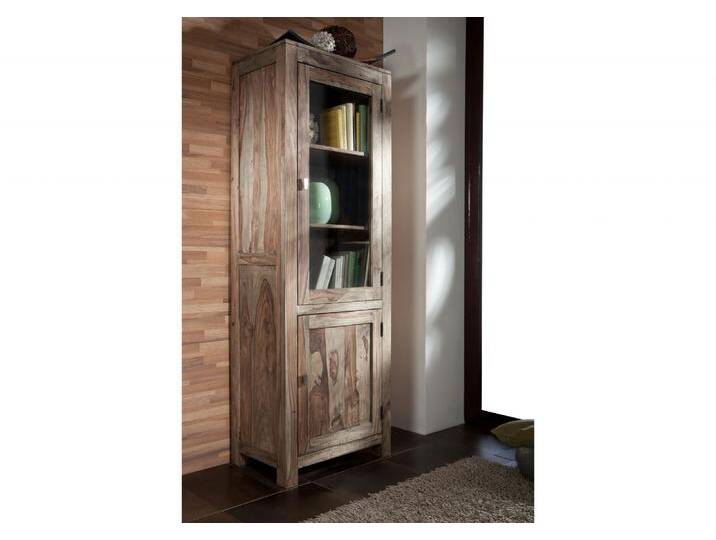 Vitrine Sheesham 65x42x190 grau geölt NATURE GREY #53 Vitrine Sheesham 65x42x190 grau geölt NATURE GREY #53 von MASSIVMOEBEL24