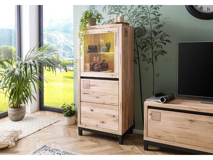 Vitrine Wildeiche 65x40x148 bianco geölt VILLANDERS #204 Vitrine Wildeiche 65x40x148 bianco geölt VILLANDERS #204 von MASSIVMOEBEL24