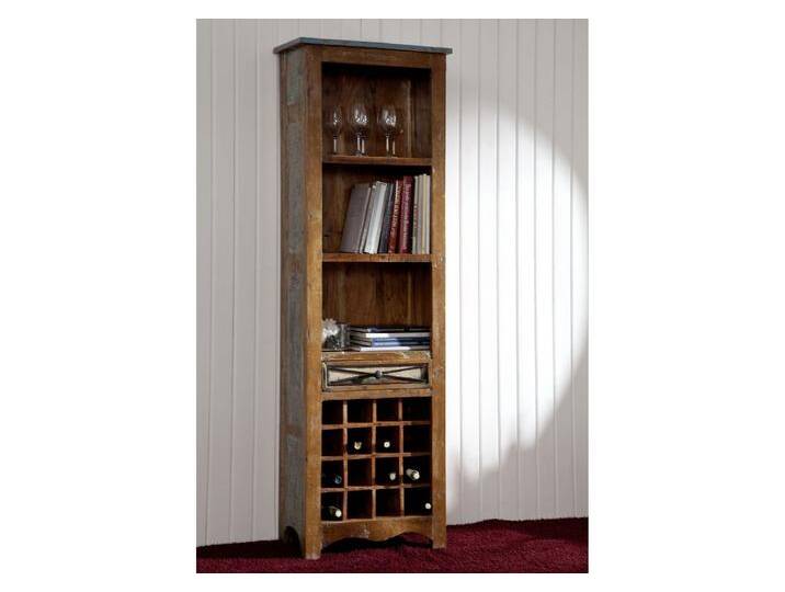Weinregal Altholz 60x35x190 mehrfarbig lackiert NATURE OF SPIRIT #22 von MASSIVMOEBEL24