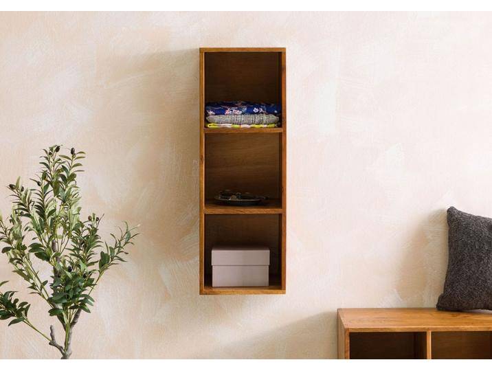 Würfelregal Akazie 30x40x86 natur lackiert MONTREAL #135 von MASSIVMOEBEL24