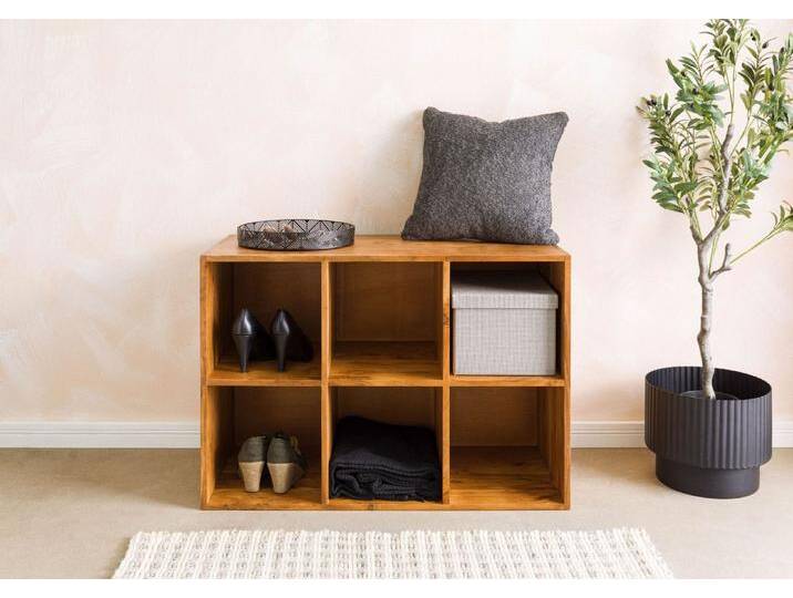 Würfelregal Akazie 60x40x86 natur lackiert MONTREAL #136 von MASSIVMOEBEL24