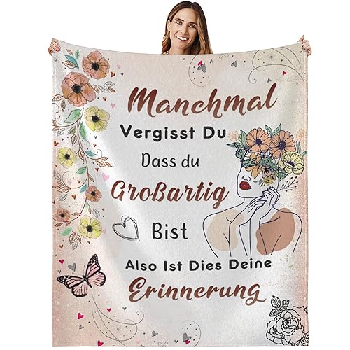 MAST DOO Geschenke für Frauen Inspirierende Geschenke für Frauen Kuscheldecke Geburtstagsgeschenk für Frauen Lustige Geschenkideen für Beste Freundin Kollegen Ehefrau Mama 150x130cm von MAST DOO