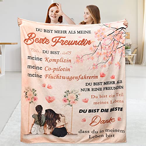 MAST DOO Geschenke für Freundin, Beste Freundin, Valentinstag Geburtstagsgeschenk Kuscheldecke Flauschige, Geschenkideen, Super weiche Fleecedecke 150x130cm von MAST DOO