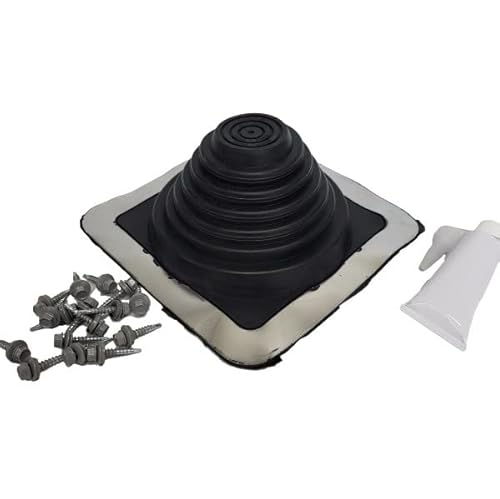 MASTER FLASH Standard Flexible Dachdurchdringung zum Schutz Gegen das Eindringen von Wasser bei Bauteilen wie Rohren Schornsteinen Kanälen und Vieles Mehr Epdm No. 3 von MASTER FLASH