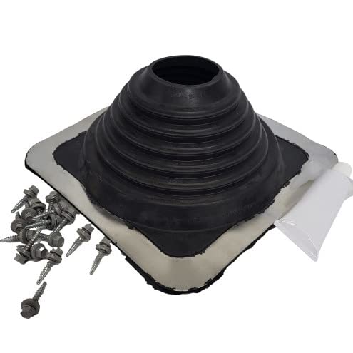 MASTER FLASH Standard Flexible Dachdurchdringung zum Schutz Gegen das Eindringen von Wasser bei Bauteilen wie Rohren Schornsteinen Kanälen und Vieles Mehr Epdm No. 4 von Master Flash