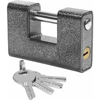 Robustes Vorhängeschloss für den Außenbereich mit 4 Schlüsseln – großes einteiliges Vorhängeschloss aus massivem, gehärtetem Stahl – 12 mm dicker von MASTER LOCK