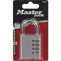 Master Lock - Vorhangschloss 7640 eurd Zahlenschloss, 40 mm, Aluminium Finish, sb von MASTER LOCK