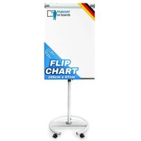 Master Of Boards - Flipchart Shark Rollenfuß 73 x 104 cm von MASTER OF BOARDS