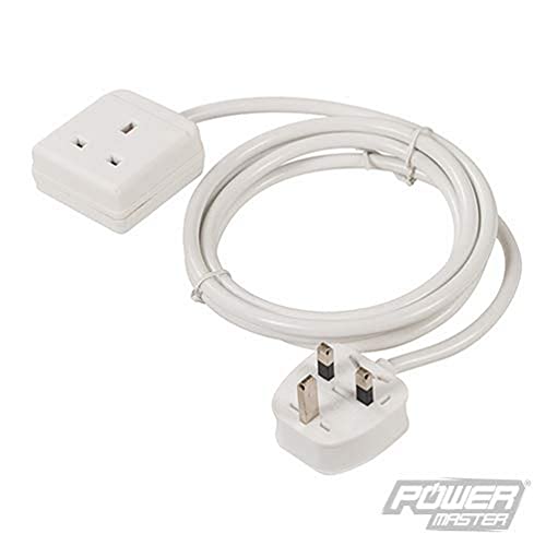 Powermaster 504572 Steckdosenleiste mit Neonanzeige, White von Powermaster