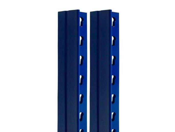 2 T-Winkelprofile für Steckregal 200x4x4 cm in Blau von MASTER REGALE