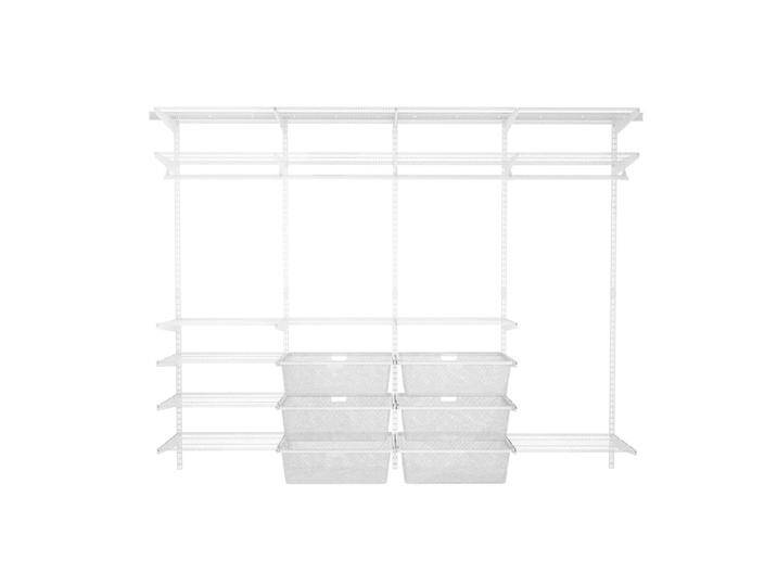 Offenes Schrank­system 200x240x40cm, weiß, mit Wandleisten von MASTER REGALE