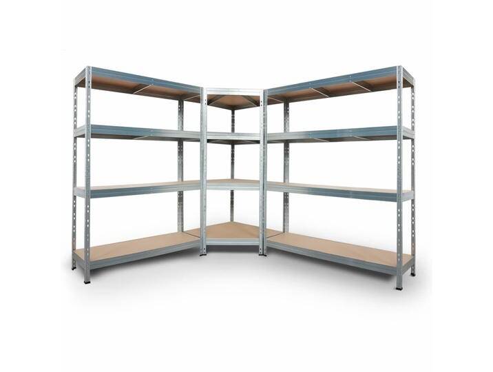 Regalsystem: 2 Schwerlastregale & Eckregal RIVET 180x210x240x45cm von MASTER REGALE