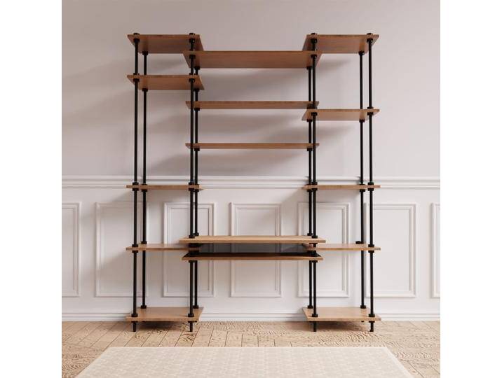 Regalsystem: Schreibtisch mit Regal DECO 185x151x35/52,5cm von MASTER REGALE