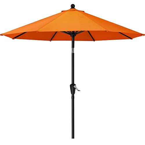 MasterCanopy 270 cm Sonnenschirm Patioschirm Gartenschirm Terrassenschirm Tischschirm Martkschirm 8 Rippen, Orange von MasterCanopy