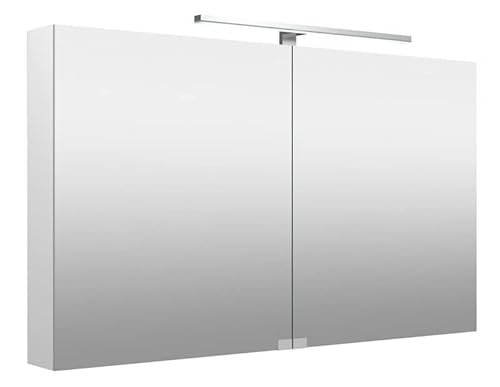 MASTERJERO Schrank MIT Spiegel MDD Weiss MATT 120CM von MASTERJERO