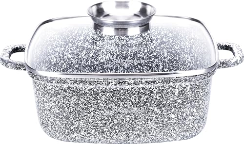 MASTERPAN quadratischer Topf mit Deckel, 20cm, 2.8L, Antihaftbeschichtung MP2106 von MASTERPAN