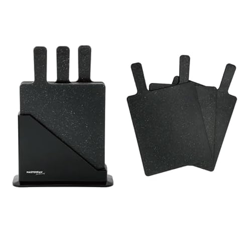 Masterpan Schneidebrett-Set mit Ständer, Küchenbretter, Brotbretter, Fleischschneidebrett MP6064 von MASTERPAN
