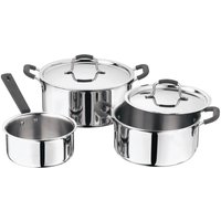 MASTERPRO Topfset FOODIES COLLECTION silber Edelstahl 5 tlg. von MASTERPRO