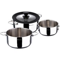 MASTERPRO Topfset Foodies collection silber Edelstahl 4 tlg. von MASTERPRO