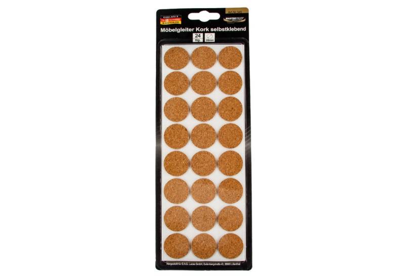 MASTERPROOF PROFESIONAL Filzgleiter Möbelgleiter Ø 28 mm, Kork, selbstklebend 24 Stück von MASTERPROOF PROFESIONAL
