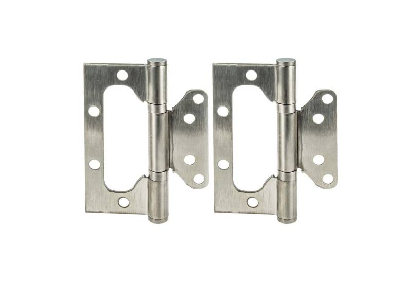 MASTERPROOF PROFESIONAL Türbeschlag Edelstahl Scharnier Türband Beschlag platzsparend 100 mm, 2 Stück von MASTERPROOF PROFESIONAL