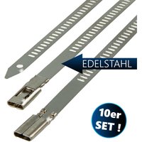 Edelstahl Kabelbinder, 7 x 350 mm, 10-teilig, rostfrei und hitzebeständig - Masterproof Professional Edelstahl Kabelbinder, 7 x 350 mm, 10-teilig, rostfrei und hitzebeständig - Masterproof Professional von MASTERPROOF PROFESSIONAL