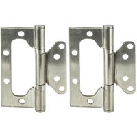 Masterproof Professional - Edelstahl Scharnier Türband Beschlag platzsparend 100 mm, 2 Stück, inkl. Schrauben Masterproof Professional - Edelstahl Scharnier Türband Beschlag platzsparend 100 mm, 2 Stück, inkl. Schrauben von MASTERPROOF PROFESSIONAL