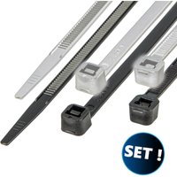 MASTERPROOF PROFESSIONAL Kabelbinder-Set 20-teilig 7,6 mm x 400 mm, je 10 x schwarz/weiß, UV-beständig MASTERPROOF PROFESSIONAL Kabelbinder-Set 20-teilig 7,6 mm x 400 mm, je 10 x schwarz/weiß, UV-beständig von MASTERPROOF PROFESSIONAL