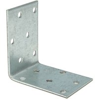 Masterproof Professional - Lochplattenwinkel Winkelverbinder 60 mm x 60 mm x 40 mm x 2,0 mm, feuerverzinkt von MASTERPROOF PROFESSIONAL