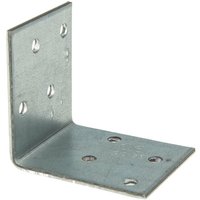 MASTERPROOF PROFESSIONAL Lochplattenwinkel Winkelverbinder 50 mm x 50 mm x 40 mm x 2,0 mm, feuerverzinkt von MASTERPROOF PROFESSIONAL