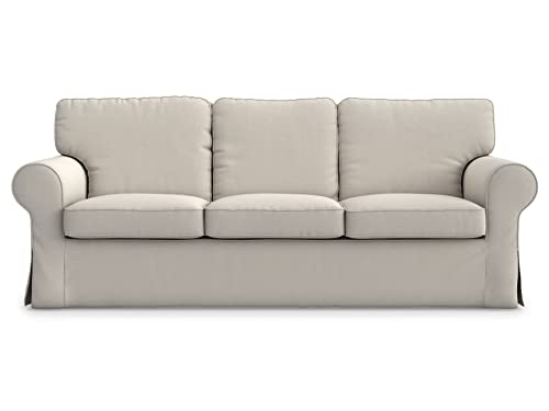MASTERS OF COVERS Sofabezug für IKEA Ektorp 3-Sitzer, Perlbeige Sofa überzug Ektorp Couch überzug aus Polyester Petite, Ektorp 3er Sofa Cover, 218x88x88cm von MASTERS OF COVERS