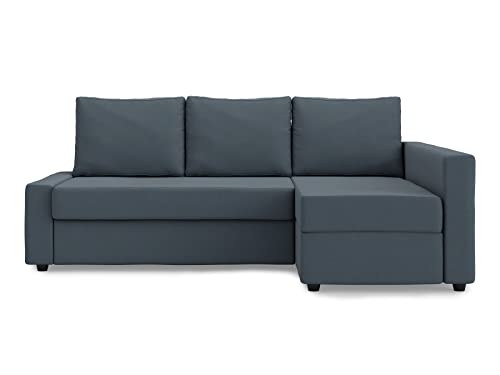 MASTERS OF COVERS Ersatzsofabezug für IKEA Friheten Ecksofa Links/Rechts Chaise, Individuelle Passform, Sofaüberwürfe, 230 x 68/151 x 66 cm (Polyester Petite, Titangrau) von MASTERS OF COVERS