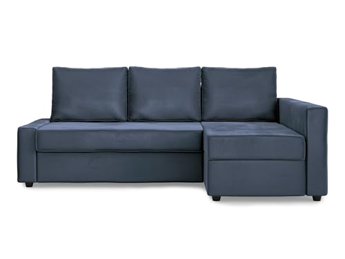 MASTERS OF COVERS Ersatzsofabezug für IKEA Friheten Ecksofa Links/Rechts Chaise, Individuelle Passform, Strapazierfähiger Stoff, 230 x 68/151 x 66 cm (Mitternachtsblau, Premium Velvet) von MASTERS OF COVERS