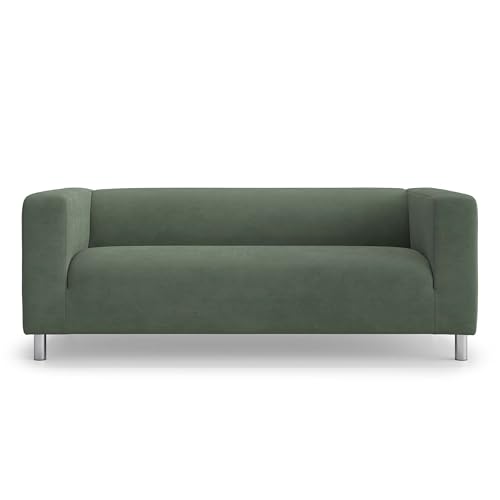 MASTERS OF COVERS Ersatzsofabezug für IKEA Klippan 2-Sitzer, Klippan 2 er Sofabezug, Loveseat, Sofa Überzug, 180 cm x 85 cm x 58 cm (Grün, Cord) von MASTERS OF COVERS