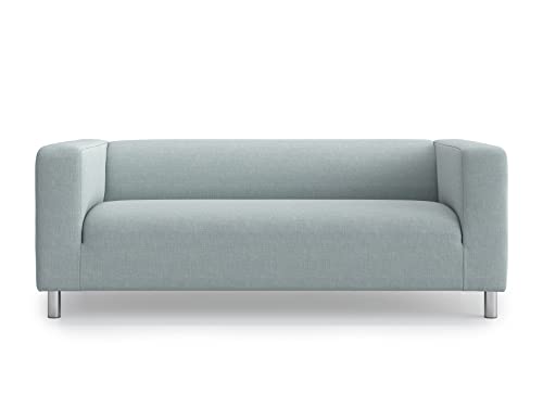MASTERS OF COVERS Ersatzsofabezug für IKEA Klippan 2-Sitzer, Klippan 2 er Sofabezug, Loveseat, Sofa Überzug, 180 cm x 85 cm x 58 cm (Helles Cyan, Polyester) von MASTERS OF COVERS