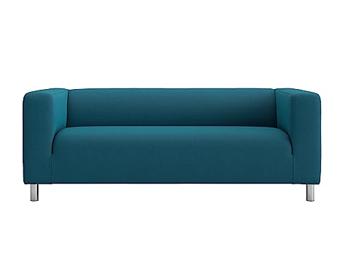 MASTERS OF COVERS Ersatzsofabezug für IKEA Klippan 2-Sitzer, Klippan 2er Sofabezug, Klippan Bezug, Klippan Sofabezug, Bezug für Klippan Sofa, 180 x 85 x 58 cm (Polyester Petite, Dunkler Ozean) von MASTERS OF COVERS