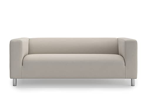 MASTERS OF COVERS Ersatzsofabezug für IKEA Klippan 2-Sitzer, Klippan 2er Sofabezug, Klippan Bezug, Klippan Sofabezug, Bezug für Klippan Sofa, 180 x 85 x 58 cm (Polyester Petite, Perlbeige) von MASTERS OF COVERS