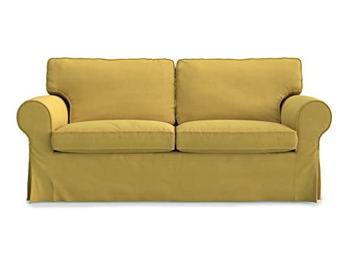 MASTERS OF COVERS Sofabezug für IKEA Ektorp 2-Sitzer, Perlbeige Sofa überzug Ektorp Couch überzug aus Polyester Petite, Ektorp 2er Sofa Cover, 179x88x88cm (Senf) von MASTERS OF COVERS