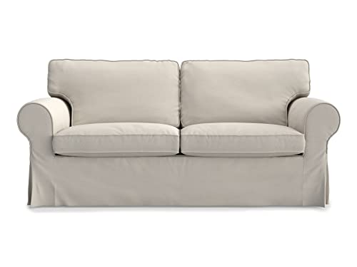MASTERS OF COVERS Sofabezug für IKEA Ektorp 2-Sitzer, Perlbeige Sofa überzug Ektorp Couch überzug aus Polyester Petite, Ektorp 2er Sofa Cover, 179x88x88cm von MASTERS OF COVERS