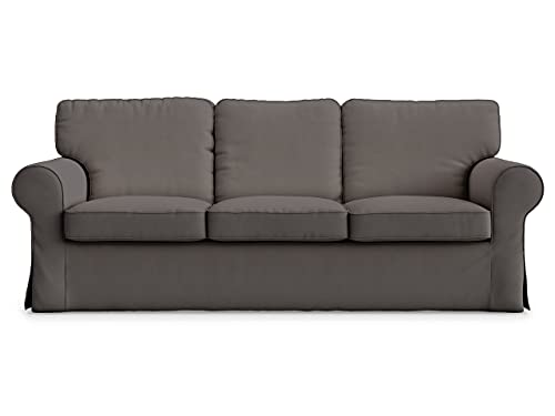 MASTERS OF COVERS Sofahusse Kompatibel mit IKEA Ektorp 3-Sitzer-Sofa, Ersatzbezug, Handgefertigt, 100% Baumwolle 218x88x88cm von MASTERS OF COVERS