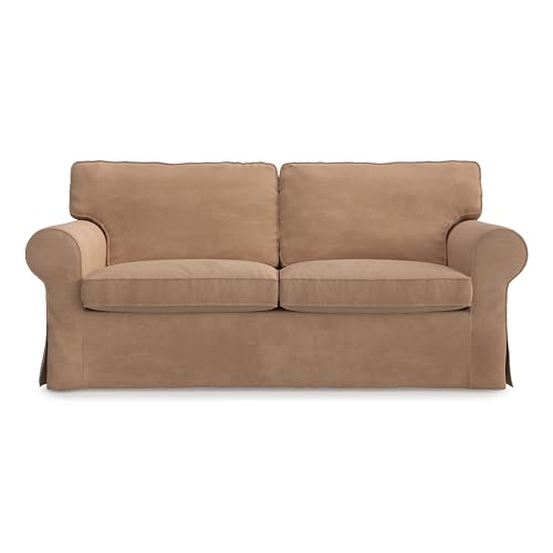 MASTERS OF COVERS Sofahusse Kompatibel mit IKEA Ektorp 2-Sitzer Sofa, Ersatzbezug, Handgefertigt, 100% Baumwolle (Beige, Cord) von MASTERS OF COVERS