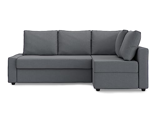 MASTERS OF COVERS Sofahusse Kompatibel mit IKEA Friheten Ecksofa-Bett Bezug Links/Rechts Chaiselongue Maßgeschneidert mit 5 Rückenkissen, Ersatzbezug, Handgefertigt, Polyesterstoff von MASTERS OF COVERS