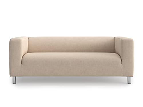 MASTERS OF COVERS Ersatzsofabezug für IKEA Klippan 2-Sitzer, Klippan 2 er Sofabezug, Loveseat, Sofa Überzug, Klippan Bezug, 180 cm x 85 cm x 58 cm (Helles Khaki, Polyester) von MASTERS OF COVERS